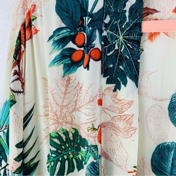 Shein Tropical Print Kimono - Picture 3 of 4